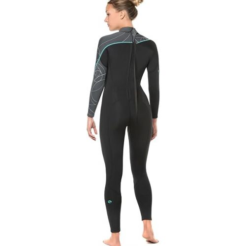  BARE 7MM Women's Elate Full Wetsuit | Comfortable high Stretch Neoprene Material | Long Sleeve | Great for All Watersports, Scuba Diving and Snorkeling