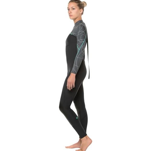  BARE 7MM Women's Elate Full Wetsuit | Comfortable high Stretch Neoprene Material | Long Sleeve | Great for All Watersports, Scuba Diving and Snorkeling