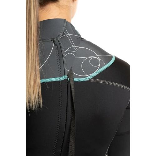  BARE 3/2MM Women's Elate Full Wetsuit | Comfortable high Stretch Neoprene Material | Long Sleeve | Great for All Watersports, Scuba Diving and Snorkeling