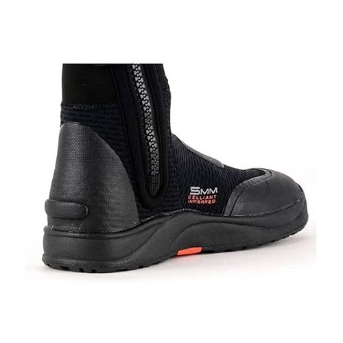  BARE 5MM Ultrawarmth Boot | Neoprene | Made with Unique Omnired Inner Fabric | Great for Diving & Snorkeling in Cooler Water| Easy to Put on with Zipper and Wide Gusset | Comfortable | Unisex