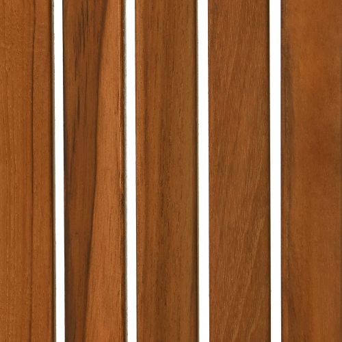  Bare Decor Peter Toilet Mat, 20x18, Solid Teak Wood