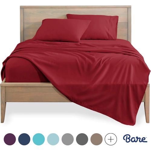  [아마존 핫딜]  [아마존핫딜]Bare Home Full Sheet Set - 1800 Ultra-Soft Microfiber Bed Sheets - Double Brushed Breathable Bedding - Hypoallergenic  Wrinkle Resistant - Deep Pocket (Full, Red)