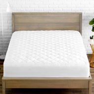 [아마존 핫딜] [아마존핫딜]Bare Home Quilted Fitted Mattress Pad - Cooling Mattress Topper - Hypoallergenic Down Alternative Fiberfill - Stretch-to-Fit (Queen)