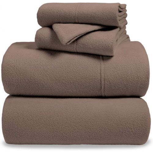  [아마존 핫딜] Bare Home Super Soft Fleece Sheet Set - Twin Extra Long Size - Extra Plush Polar Fleece, Pill-Resistant Bed Sheets - All Season Cozy Warmth, Breathable & Hypoallergenic (Twin XL, T