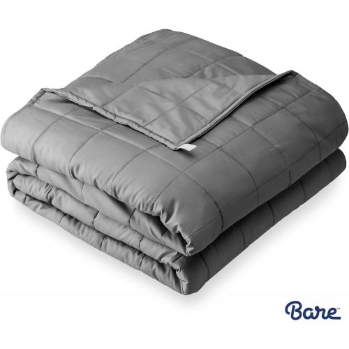  [아마존 핫딜] Bare Home Weighted Blanket for Adults and Kids 17lb (60 x 80) - All-Natural 100% Cotton - Premium Heavy Blanket Nontoxic Glass Beads (Grey, 60x80)