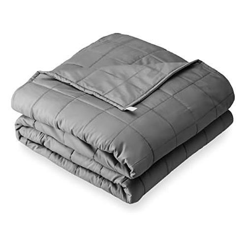  [아마존베스트]Bare Home Weighted Blanket for Kids 7lb (40 x 60) - All-Natural 100% Cotton - Premium Heavy Blanket Nontoxic Glass Beads (Grey, 40x 60)