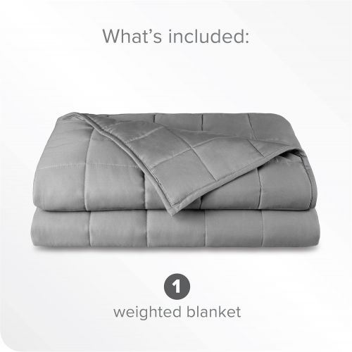  [아마존베스트]Bare Home Weighted Blanket for Kids 7lb (40 x 60) - All-Natural 100% Cotton - Premium Heavy Blanket Nontoxic Glass Beads (Grey, 40x 60)