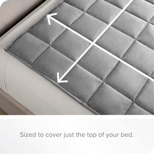  [아마존베스트]Bare Home Weighted Blanket for Kids 7lb (40 x 60) - All-Natural 100% Cotton - Premium Heavy Blanket Nontoxic Glass Beads (Grey, 40x 60)