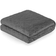 [아마존베스트]Bare Home Duvet Cover for Weighted Blanket (40x60) Blanket Cover Youth Size, Ultra-Soft Minky Removable and Washable, Diamond Pattern (Grey)