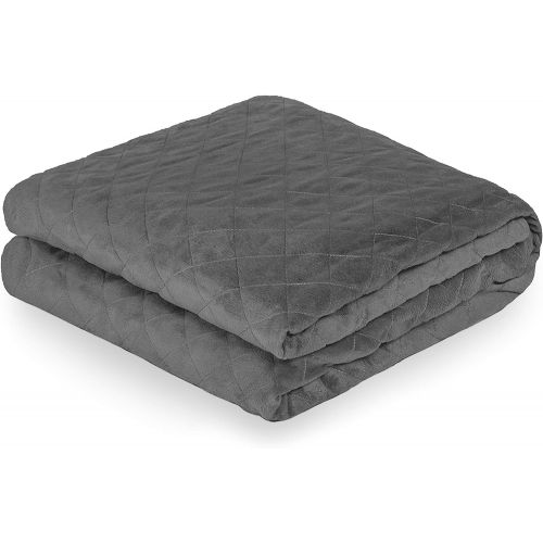  [아마존베스트]Bare Home Duvet Cover for Weighted Blanket (40x60) Blanket Cover Youth Size, Ultra-Soft Minky Removable and Washable, Diamond Pattern (Grey)