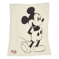 Barefoot Dreams CozyChic Unisex Classic Mickey Mouse Baby Blanket Disney Series- Cream/Carbon