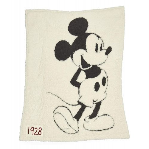  Barefoot Dreams CozyChic Unisex Classic Mickey Mouse Baby Blanket Disney Series- Cream/Carbon