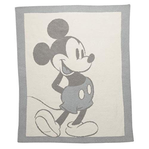  Barefoot Dreams CozyChic Vintage Disney Mickey Mouse Baby Blanket, Size 32 x 40 - Ocean