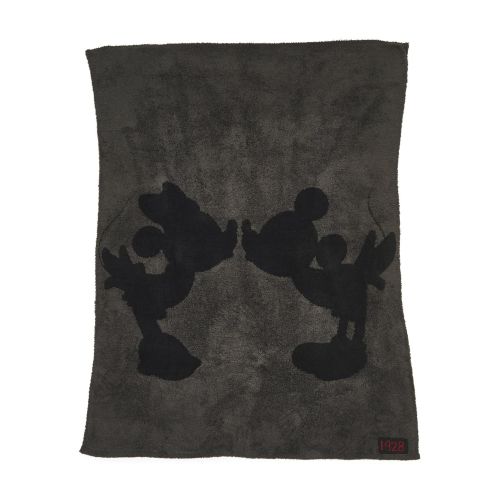  Barefoot Dreams CozyChic Classic Mickey and Minnie Mouse Throw Disney Series Carbon/Black