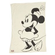 Barefoot Dreams CozyChic Classic Minnie Mouse Blanket Disney Series, Soft Throw-Cream/Carbon