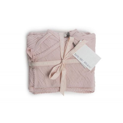  Barefoot Dreams Bundle Infant 4-Piece Set with Swaddle Blanket, Hat, Long-Sleeve Shirt, Pants, 100% Cotton