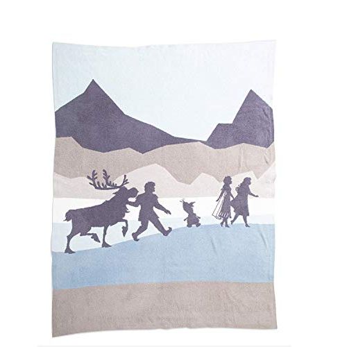  Barefoot Dreams CozyChic Frozen Disney Throw Nordic Blue Multi One Size