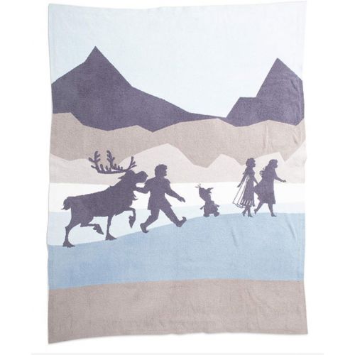  Barefoot Dreams CozyChic Frozen Disney Throw Nordic Blue Multi One Size