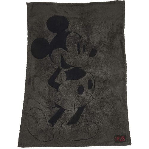  Barefoot Dreams CozyChic Classic Mickey Mouse Blanket Disney Series, Soft Throw Carbon/Black