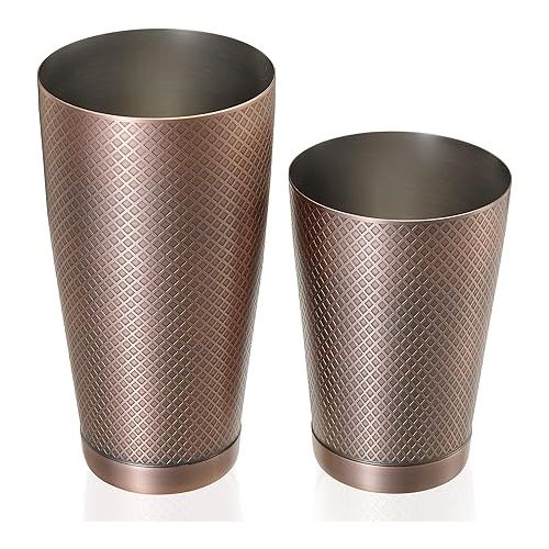  Barfly Diamond Lattice Shaker Set, Antique Copper