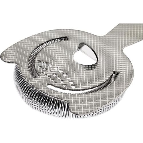  Barfly Diamond Lattice Etch Heavy Duty Spring Bar Strainer, Stainless Steel