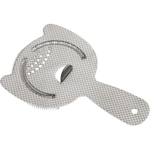  Barfly Diamond Lattice Etch Heavy Duty Spring Bar Strainer, Stainless Steel