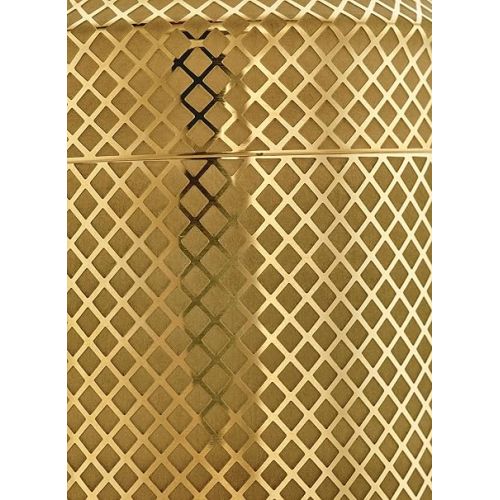  Barfly 3-Piece Diamond Lattice Etch Japanese Cocktail Shaker Set (24 Oz/700ml), Gold Plated