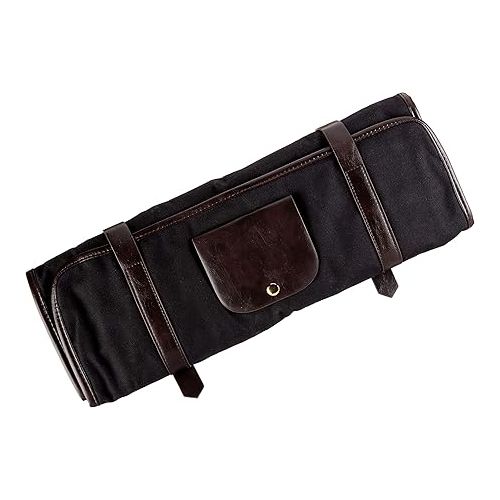  Barfly Mixology Roll Black with brown leather accents