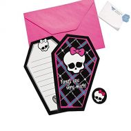 Bargain World Paper Monster High Thank You Cards (With Sticky Notes)