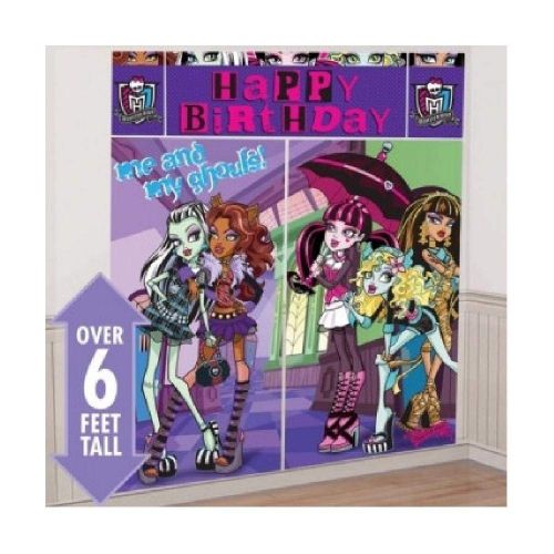  Bargain World Monster High Scene Setter Wall Dec Kit (with Sticky Notes)