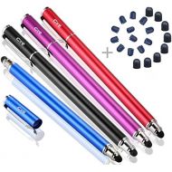 [아마존베스트]Bargains Depot Capacitive Stylus/Styli 2-in-1 Universal Touch Screen Pen for All Touch Screen Tablets & Cell Phones with 20 Extra Replaceable Soft Rubber Tips (Pack of 4)