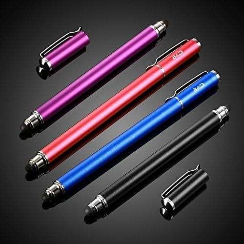  [아마존베스트]Bargains Depot Capacitive Stylus/Styli 2-in-1 Universal Touch Screen Pen for All Touch Screen Tablets & Cell Phones with 20 Extra Replaceable Soft Rubber Tips (Pack of 4)