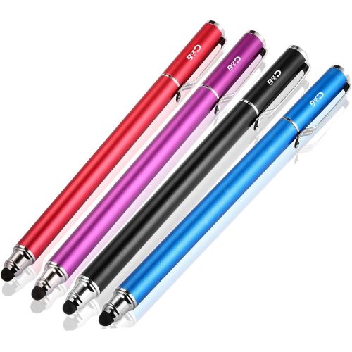  [아마존베스트]Bargains Depot Capacitive Stylus/Styli 2-in-1 Universal Touch Screen Pen for All Touch Screen Tablets & Cell Phones with 20 Extra Replaceable Soft Rubber Tips (Pack of 4)