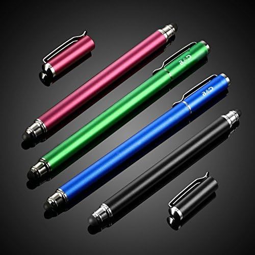  [아마존베스트]Bargains Depot Capacitive Stylus/Styli 2-in-1 Universal Touch Screen Pen for All Touch Screen Tablets/Cell Phones with 20 Extra Replaceable Soft Rubber Tips (4 Pieces, Black/Blue/P