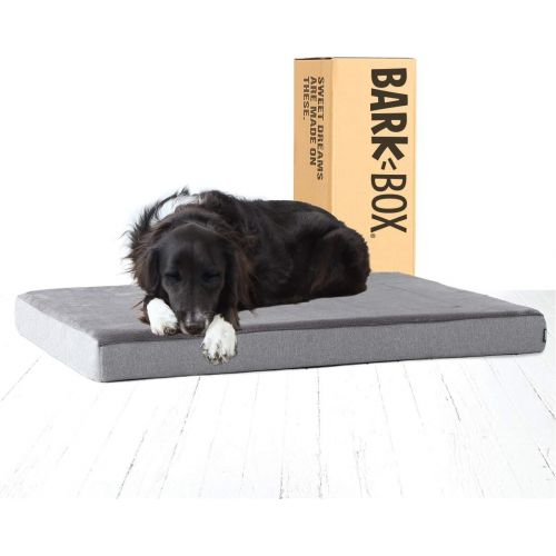  [아마존 핫딜] BarkBox Memory Foam Dog Bed Multiple Sizes/Colors; Plush Orthopedic Joint-Relief, Machine Washable Cover; Waterproof Lining; Includes Squeaker Toy