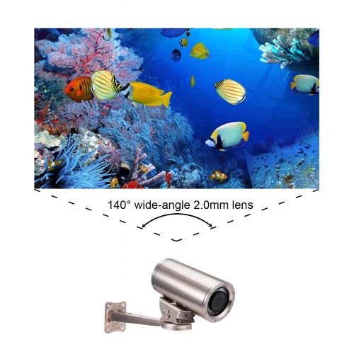  Barlus Underwater Camera 304 Stainless Steel IP68 1080P 2MP POE IP Camera 5 Meters Length Special Line Lens 3.6MM