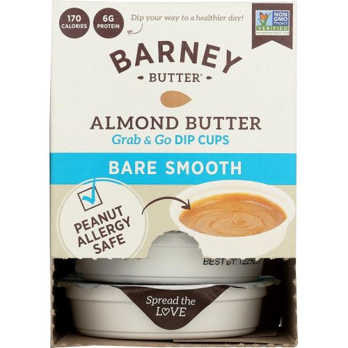  Barney Butter Almond Butter Dip Cups, Bare Smooth, 6 Count (Pack of 6)