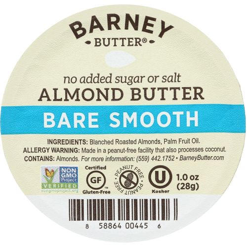  Barney Butter Almond Butter Dip Cups, Bare Smooth, 6 Count (Pack of 6)