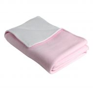 Barnyard Original Turtle Fur Fleece - Baby Security Blanket, Light Pink/White