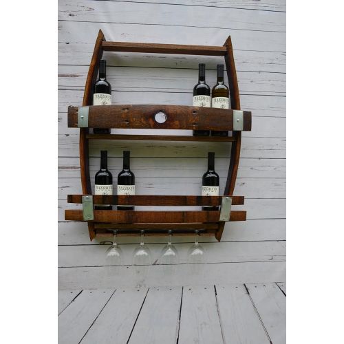  Barrels & Barn Wood Full Wine barrel wine rack, reclaimed wine barrel, liquor cabinet