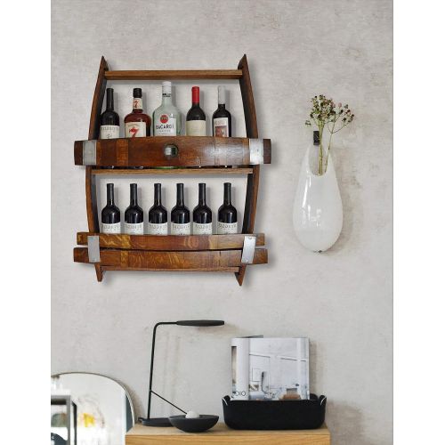  Barrels & Barn Wood Full Wine barrel wine rack, reclaimed wine barrel, liquor cabinet