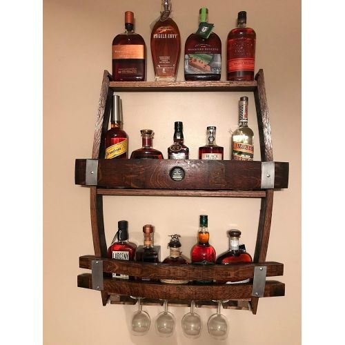  Barrels & Barn Wood Full Wine barrel wine rack, reclaimed wine barrel, liquor cabinet