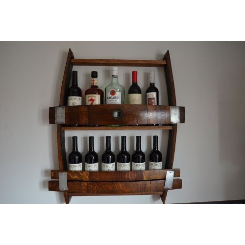  Barrels & Barn Wood Full Wine barrel wine rack, reclaimed wine barrel, liquor cabinet