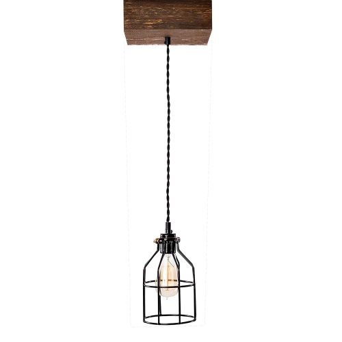  Barrister & Joiner Pendant Farmhouse Lighting Triple Wood Beam Vintage Decor Chandelier Light - Great in Kitchen, Bar, Industrial, Island, Dining Room, Foyer and Edison Bulb - Reclaimed Wooden Rustic