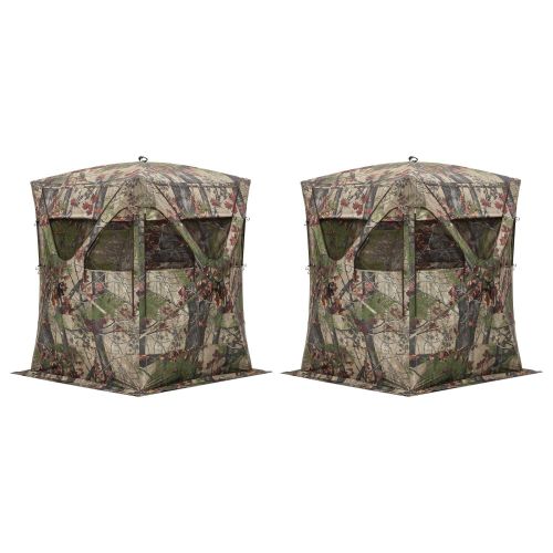  Barronett Blinds BM11BW Big Mike Backwoods Ground Hub Deer Hunt Blind (2 Pack)