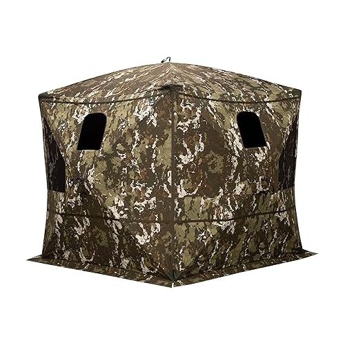  Barronett Blinds® Pentagon™ Heavy-Duty Portable Hunting Blind, 5-Sided Hub Blind, 600 Denier Fabric, Low Profile Windows, 4-Person, 72