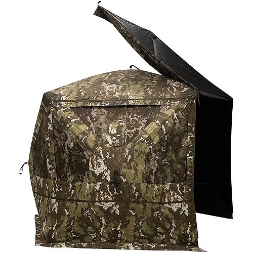  Barronett Blinds® Pentagon™ Heavy-Duty Portable Hunting Blind, 5-Sided Hub Blind, 600 Denier Fabric, Low Profile Windows, 4-Person, 72