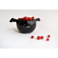 Barruntando Halloween Special Ceramic Black Vampire Bowl for your Halloween Decor Halloween party. Ready To Ship