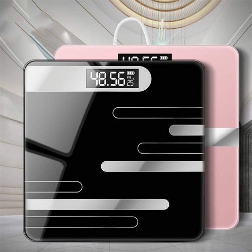  Barry-Home Body Weight Scales Bathroom Floor Body Scale Glass Smart Electronic Scales USB Charging LCD Display...