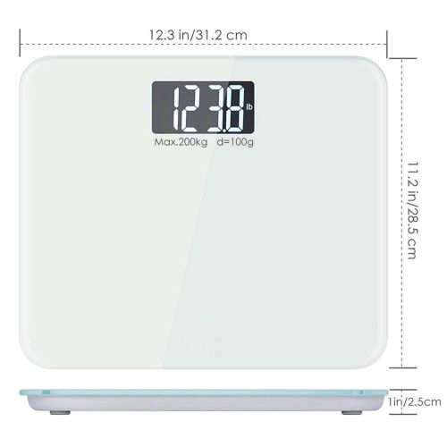  Barry-Home Body Weight Scales Household Bathroom Scales 200Kg/100g Digital Floor Scale LCD Electronic Body Scale...